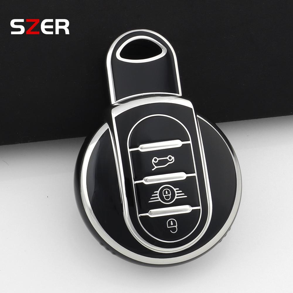 Pink Tpu Car Key Case Cover Protection Shell For Bmw Mini Coopers One Jcw F56 F55 F54 F57 F60 R55 R56 R57 R58 R59 R60 S Roadster
