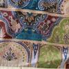 Used ETRO Etro Large Scarf Blue Brown Green Scarf Paisley Purple Silk Paisley Pattern