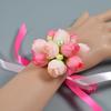 Artificial Flower Ribbon Wrist Corsage for Children's Day, Dance, Wedding Bridesmaid, or Bride