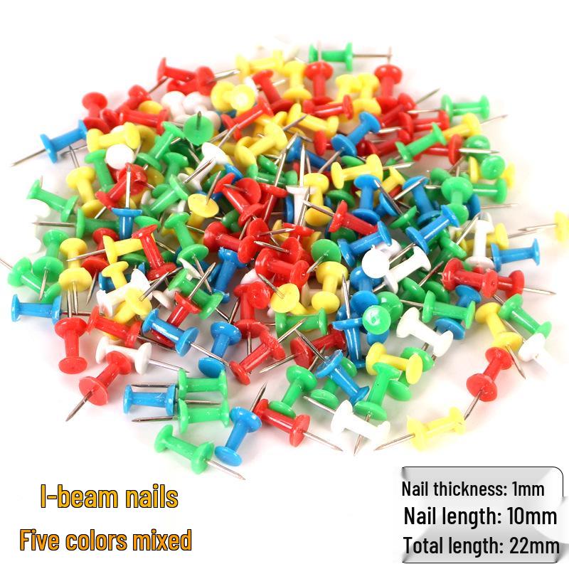 

Large Head Pushpin for Creative Art DIY Painting on Cork Board, Photo Wall Small Nails, Round Handmade. I-shaped Tack