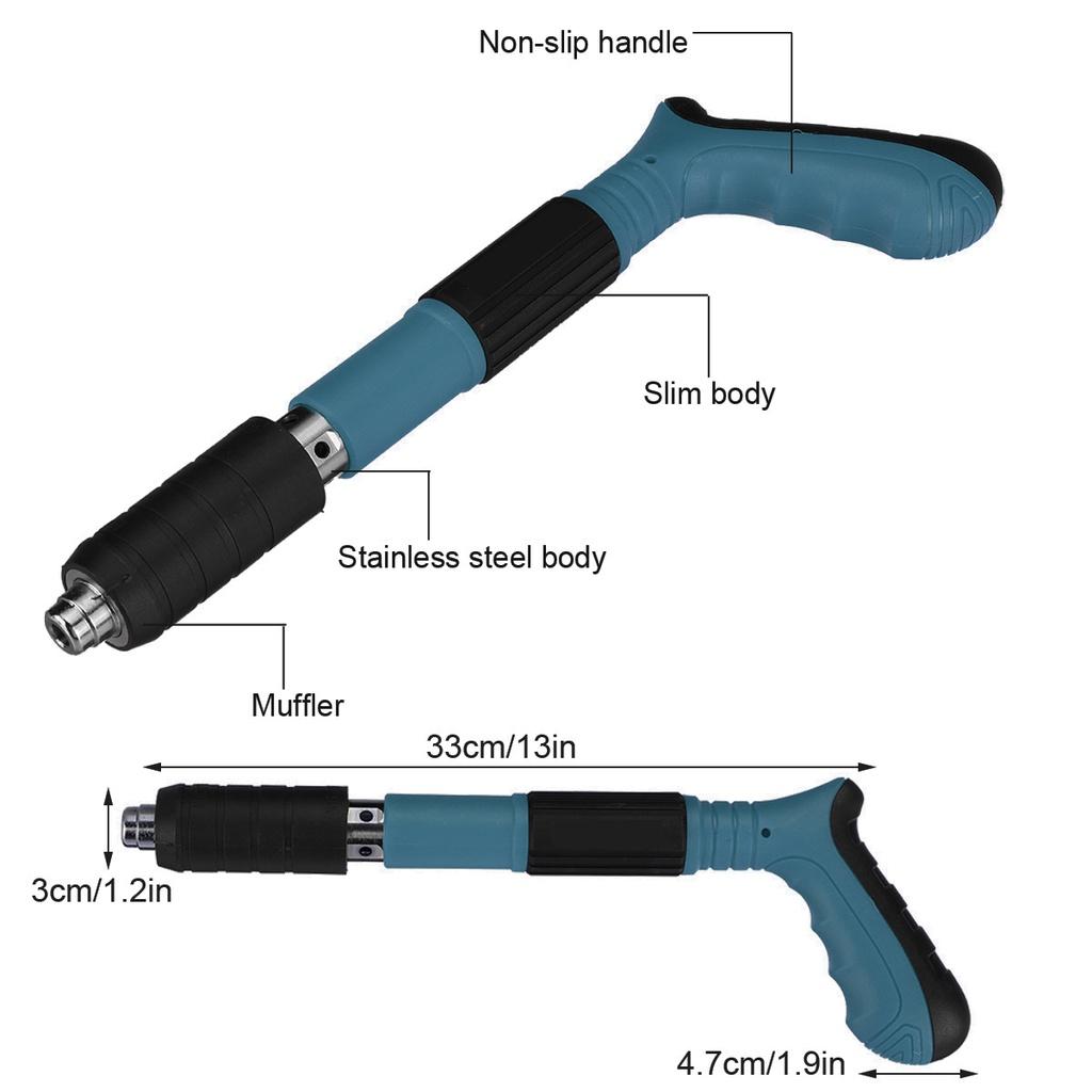 4 Gears Rivet Tool Low Noise Home Concrete Wall Anchor Wire Slotting Device Metalworking Power Tool Upgraded Steel Nails Guns