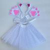 Cats Costume Set Includes Cats Tail Headband Bowtie Glove Skirt Halloween Catgirl Dress up Outfit for Kid Women Cosplay