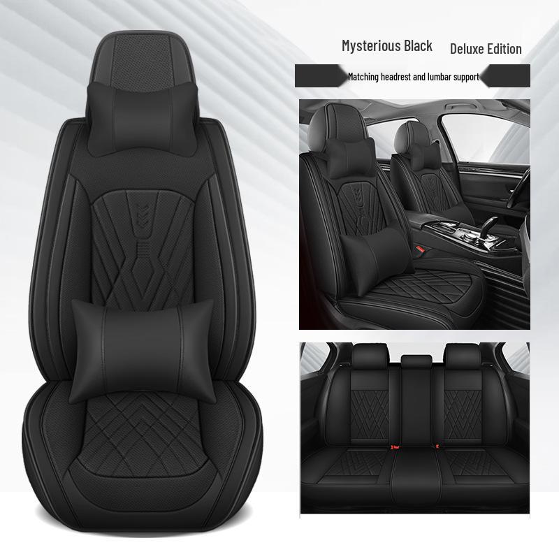 Universal Leather Car Seat Cushion: Durable, Full Wrap, All-Season Cover for Small Cars, SUVs, and Sedans