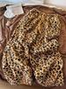 Jogging Velours Large Jambe Imprimé Léopard Taille Haute à Cordon de Serrage pour Femmes