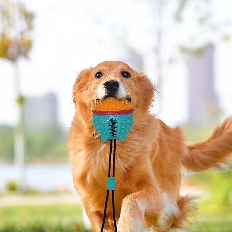 Chew Toys For Dogs Aggressive Puppy Teething Toy With Suction Tug-of-War Treat-Dispensing Entertainment Dogs Companion Soft Ball