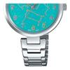 Casio Green Dial Leo Zodiac Pattern Dial Quartz Movement Stainless Steel Strap Japanese and Korean Watch Women's Watch Green Dial LTP-E07D-3