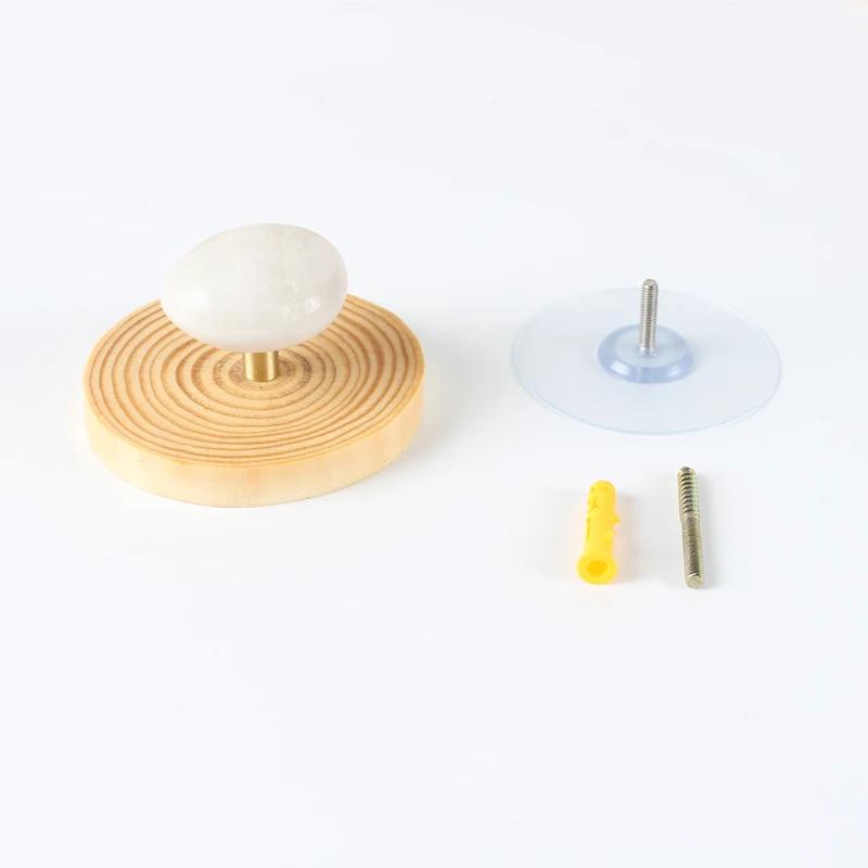 Pebble Solid Wood Hook Stone Decorative Hooks Wall Mounted Storage Rack Key Hook Clothes Hooks Towel Rack Home Organizer Shelf