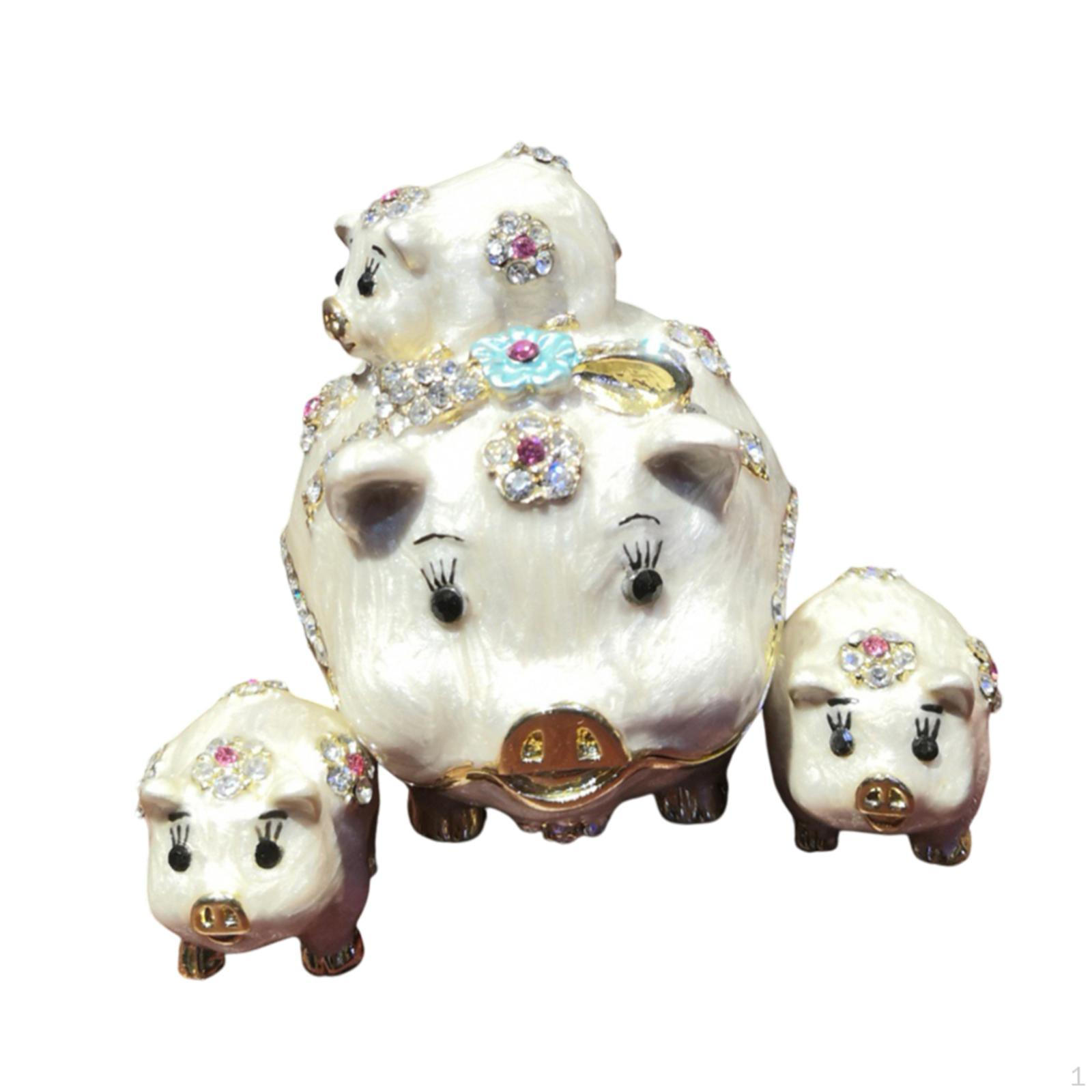 Шкатулка для безделушек, расписанная вручную, эмалированная, коллекционная, креативная, органайзер для драгоценностей белый