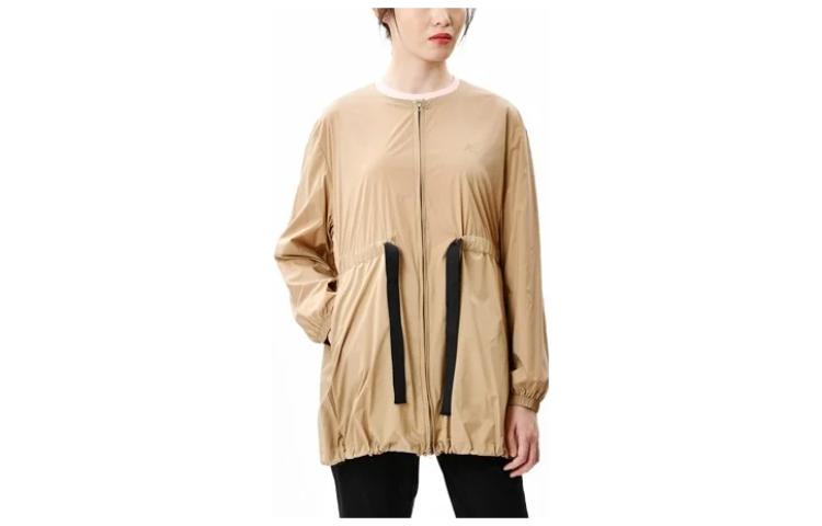 New Balance Jackets Women s Khaki Collarless Moderate Straight Fit JWJL2213-INC L