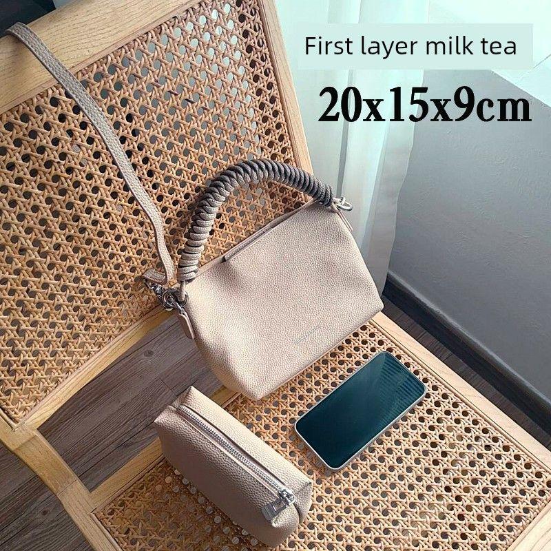 [Clearance Special Offer] First Layer Cowhide Women Bag Genuine Leather Bag Skeleton-Skin