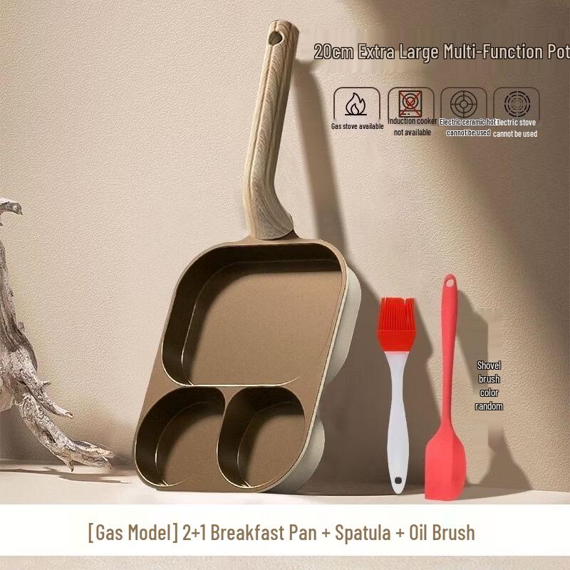 ZISIZ Ceramic 3-in-1 Breakfast Frying Pan