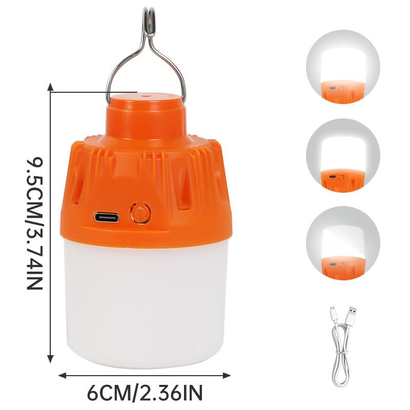 USB Rechargeable Camping LED Lantern 3 Lighting Modes Emergency Lamp Portable Night Light for Long Road Trips RV Use