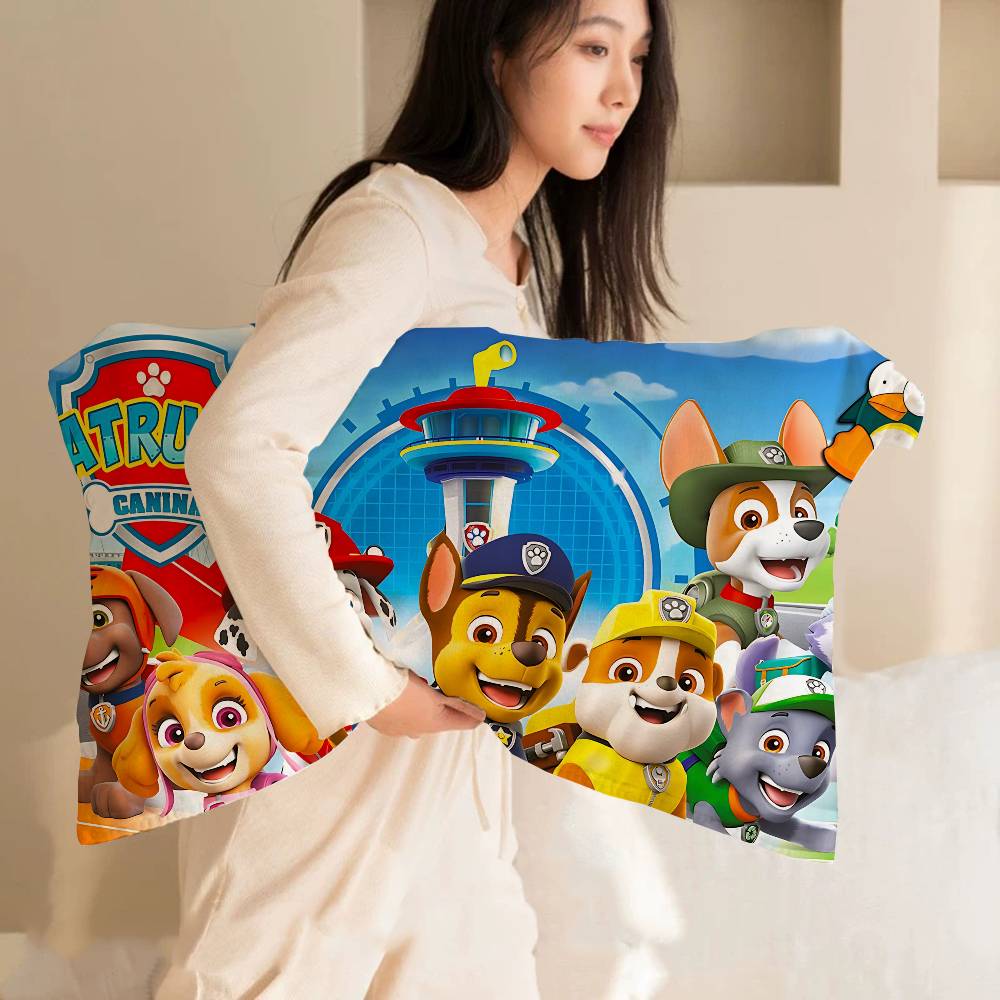 Popular Children Animation P-Paw Quick-Dry Polyester Pillow Towel Pillowcase Sweat-Absorbent & Breathable For Daily Use