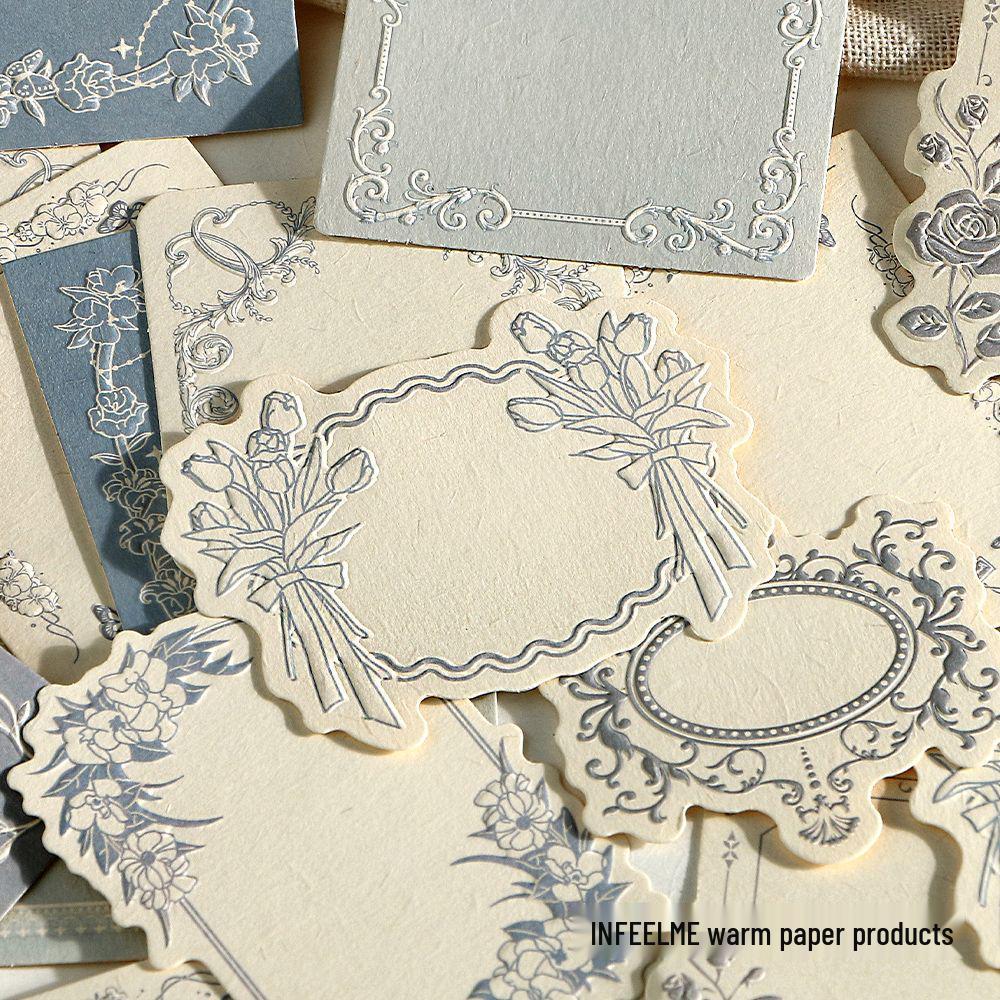 Infeelme Warm Words & Old Dreams Sticky Notes - Artistic Embossed Journal, 30-Sheet Pack, 4 Styles