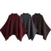 European and American Style, New Women's Clothing, Fashionable, Versatile, Cross-border Foreign Trade Stand-up Collar Knitted Cape Jacket