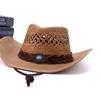 Dell Le European and American cowboy hats hollow woven straw hats women's big eaves sun protection visor summer hot spot