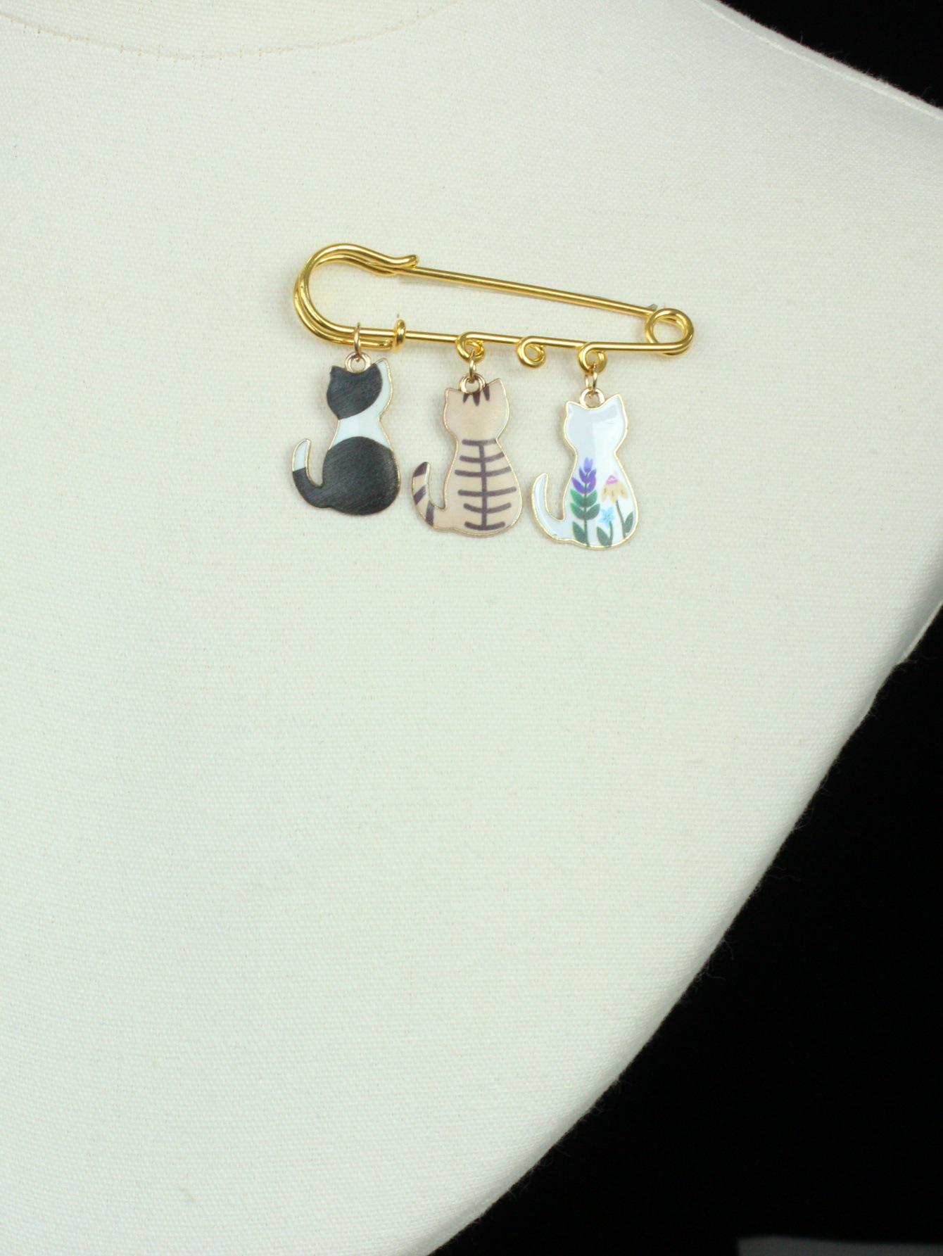 

Креативная брошь-значок в виде котенка из сплава и аксессуар для сумки Natural