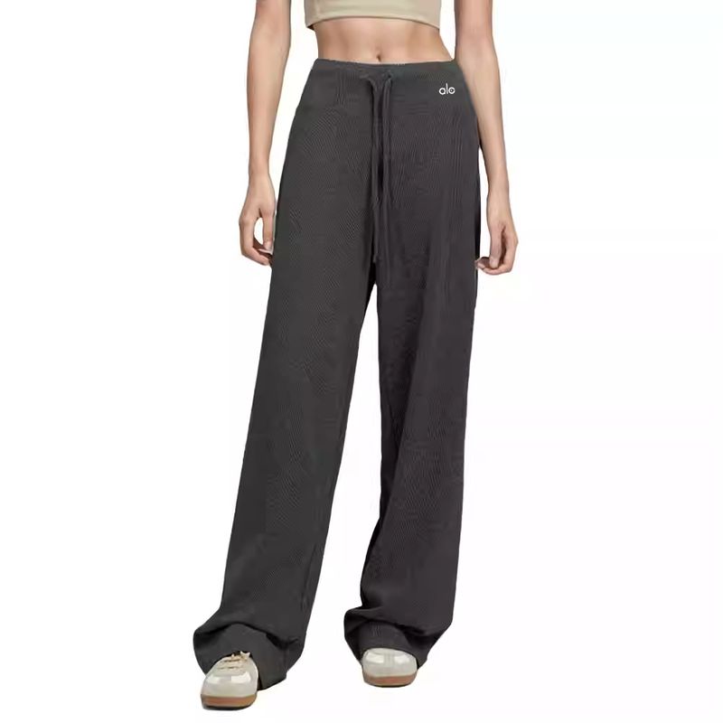 Aloneadv Yoga Pants Lazy Relaxed Feeling Loose Soft Glutinous Shake Pants Women's Spring Knitting Sports Wide Legs Casual Pants