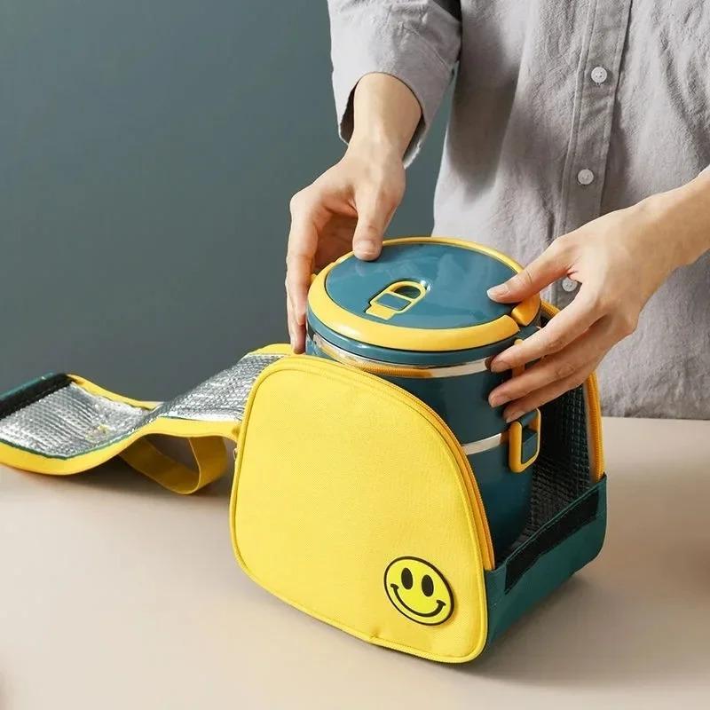 Portable Insulated Bento Box for Kids - Thermo Food Container with Lunch Bag | Food Warmer
