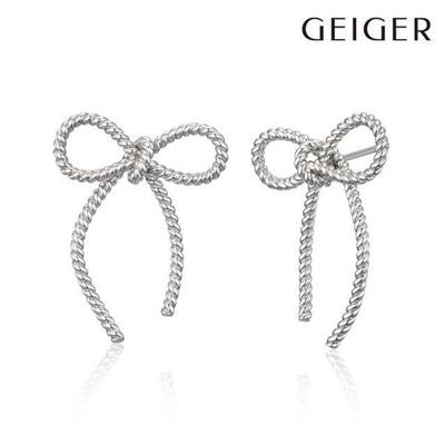 Silver Lovely Ribbon Earrings GISVEE143