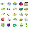 50 Cartoon Creature Stickers Cute Cartoon Biology Class Children's Stationery Notebook Water Cup DIY Waterproof