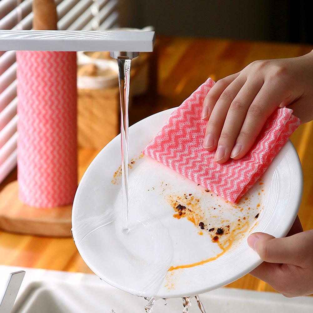 

40Pcs/Roll Cleaning Cloth Disposable Cleaning Wipe Lazy Clothes Dry And Wet Dual-purpose Household Cleaning Towel