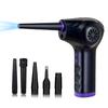 Electric   Duster with Light 60000RPM 2 Gears   Rechargeable Cordless Handheld   Blower with 5 Nozzles for Home PC Keyboard Car Interior 