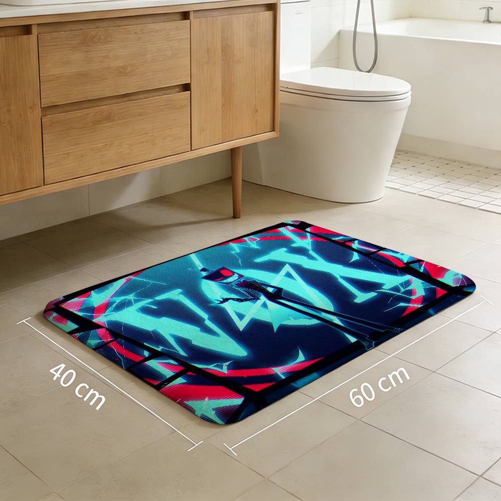 Vox Hazbin Hotel Anime Door Mat Kids Room Bedroom Decoration Balcony Anti-Slip Doormat Living Room Doormat Area Rug