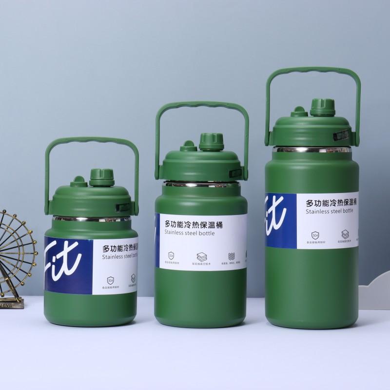 Stainless Steel Vacuum Insulated Travel Water Bottle With Handle 1500ml 2000ml 2500ml Outdoor Camping Gym Car Home