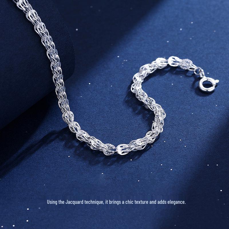 Phoenix Tail Sparkling s925 Sterling Silver Women's Bracelet - Light Luxury, High-End, Super Shiny Design