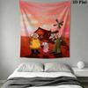 Courage the Cowardly Dog Wall Tapestry Aesthetic Wall Hanging Printed Fabric Blanket Decorative Tapestries for Bedroom Living Room Home Decor