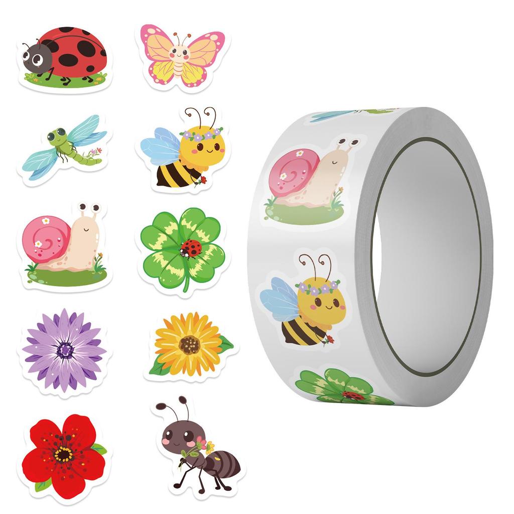 Cartoon Festival Gift Stickers - 500/Roll for Journals and Sealing