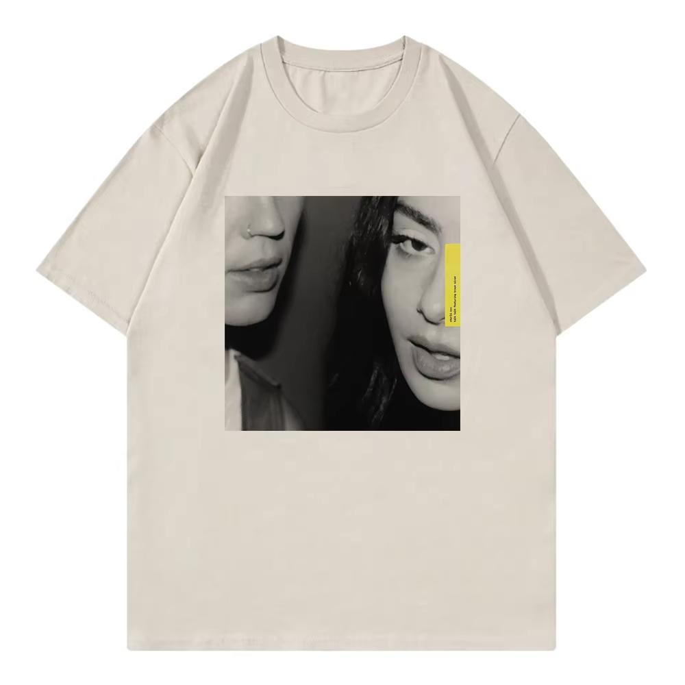 Charli XCX Troye Sivan Talk Talk T Shirt Brat Women Clothing Harajuku T-Shirt Unisex High Quality Clothes Cotton TShirts Graphic