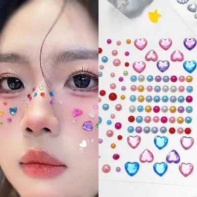 8 Oddělení sedmi barevných skvrn přeshraniční velkoobchod oční make-up oční diamantová pasta pasta na obočí perlové šperky dětská DIY dekorativní pasta