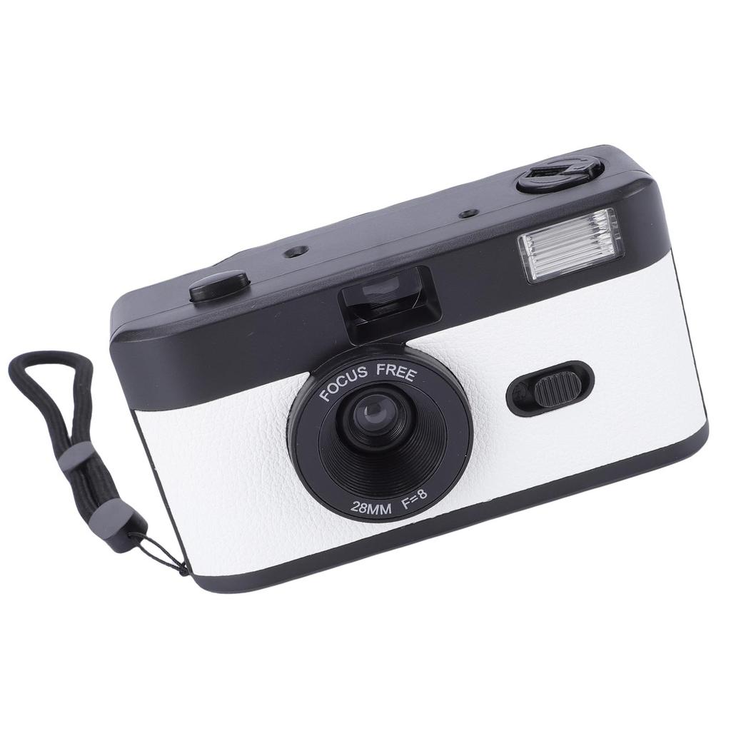35mm Film Camera 28mm F/8 Reusable Retro Film Camera with Flash 27 Color Films for Students Adults Birthday Gifts