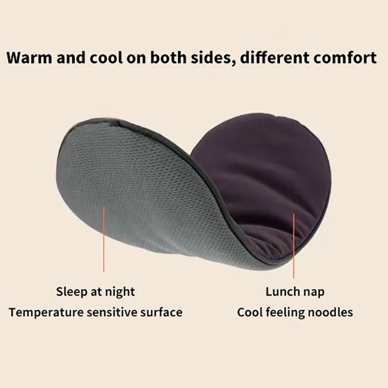 Durable And Safe Sleep Light Blocking Eye Mask And Gel Cold Ice Pack Double-Sided Ice Silk Warm Cool Sleep Eye Mask For Travel Sleeping
