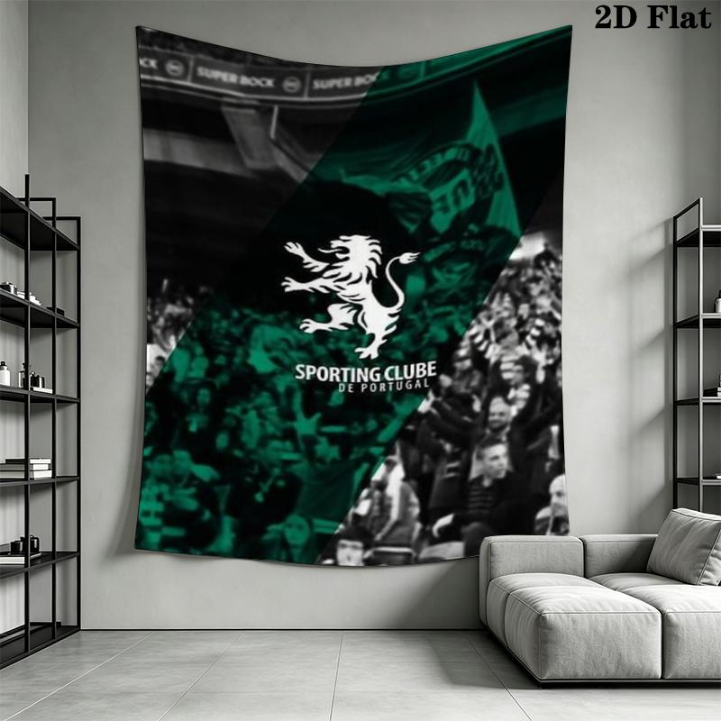 Sporting CP Wall Tapestry Aesthetic Wall Hanging Printed Fabric Blanket Decorative Tapestries for Bedroom Living Room Home Decor