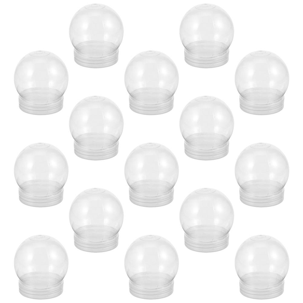 

15 шт. прозрачных водных шаров с откручивающейся крышкой, пустые снежные шары, реквизит для изготовления снежных шаров, набор для самостоятельного изготовления снежного шара 7.00X6.00X6.00CM