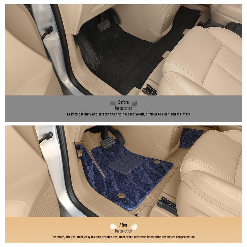Custom Leather Floor Mats for 25 Buick GL8 Models - Full Coverage for Lu Shang New Energy Lu Zun PHEV/ES