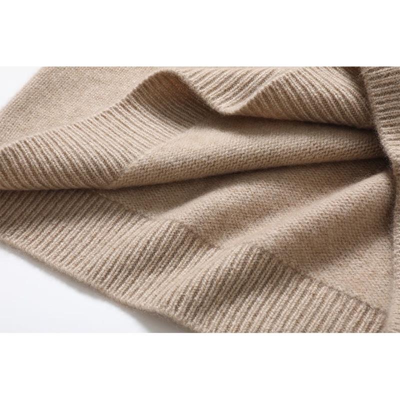 G·TENNA Women's Jacquard Round Neck Cashmere Sweater