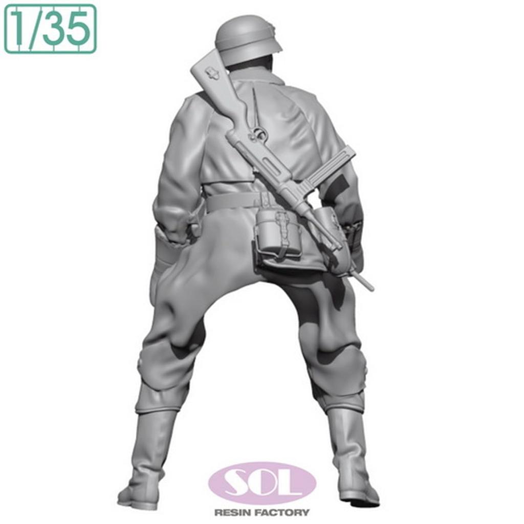 Sol Modell Zweiter Weltkrieg Deutscher Feld-Militärpolizist auf einem KS750 Militärmotorrad Sol 3D-Drucker-Bausatz MM901 1/35 (für Modelle) (Menschen)
