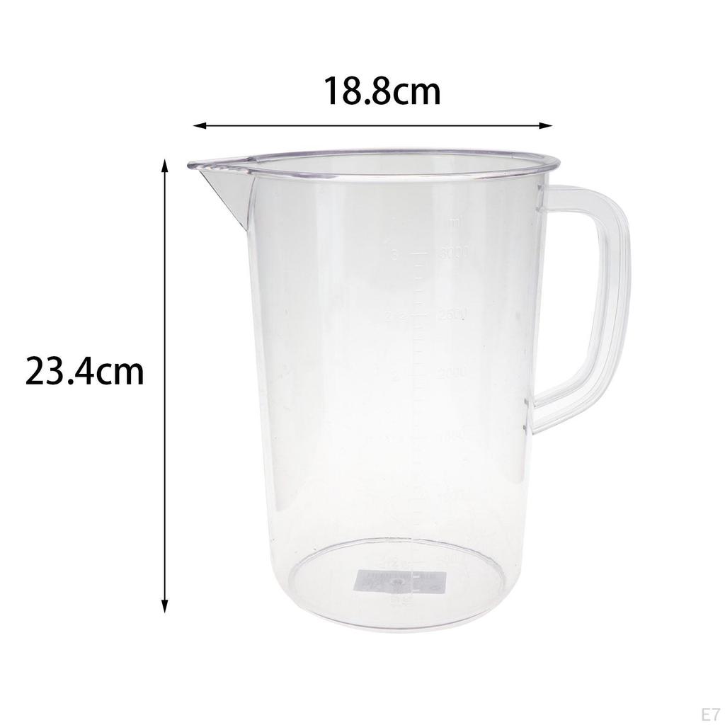 Clear Measuring Cup Set with Spout and Handle for Kitchen Use