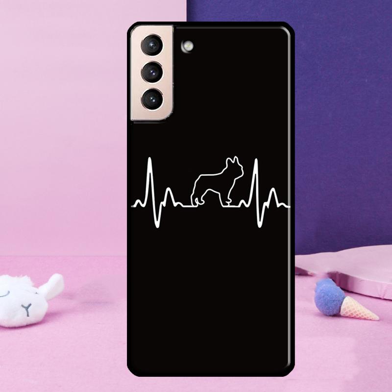 Cute French Bulldog Phone Case For Samsung Galaxy S25 Ultra S23 S20 S21 S22 S24 FE S9 S10 Plus S24 Ultra Cover