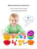 Children's Rainbow Counting Sorting Cups - Soft Rubber Early Education Puzzle Toy