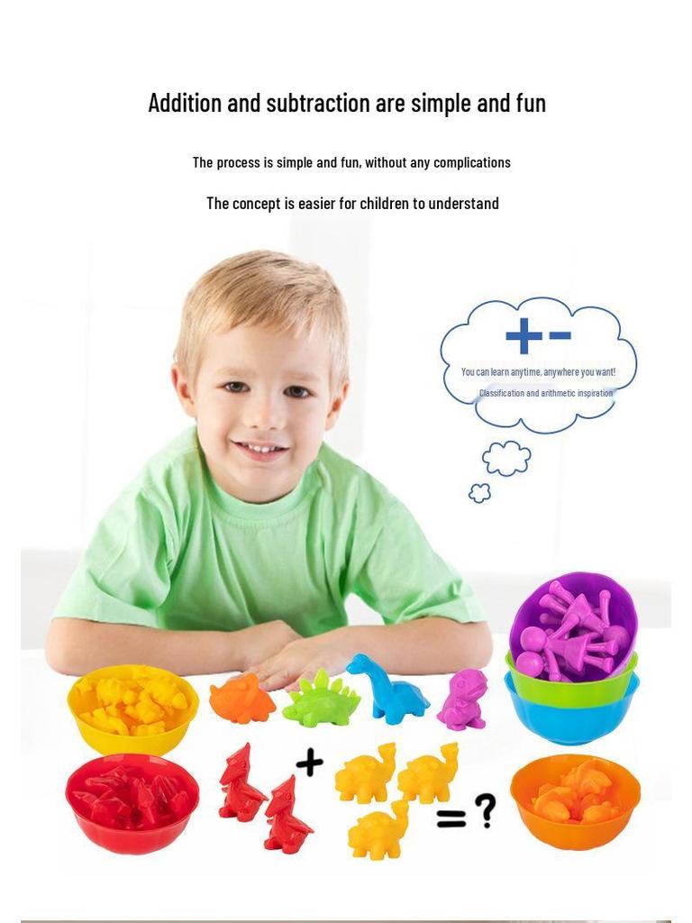 Children's Rainbow Counting Sorting Cups - Soft Rubber Early Education Puzzle Toy