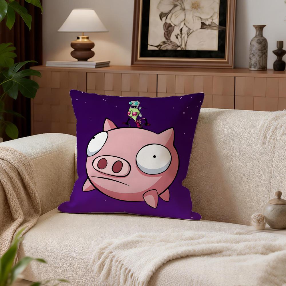 SciFi Invader Zim Cushion Cover Cushion Cover Set 4Pcs 50x50 45x45 40x40 Pillowcase Decorative Sofa Home Decor
