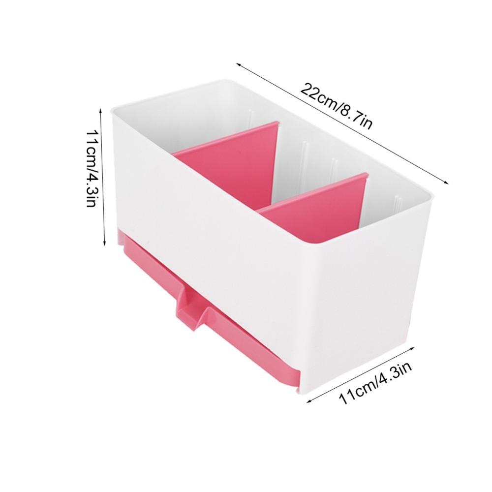 Draining Design Utensil Holder Organizer 2 Compartments Draining Rack Basket Countertop