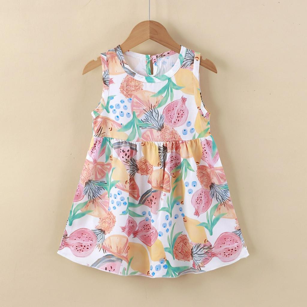 Girls' Summer Dresses, A-line, Western Style, Cute Princess Dresses, Big Children's Class A Skirts, Children's Clothing