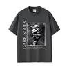 Dark Souls "Siegmeyer" Citazione Ritratto Grafica Lavaggio Vintage Oversize Streetwear Soulslike Gioco Fan Merch T-Shirt Top per Appassionati di Gaming