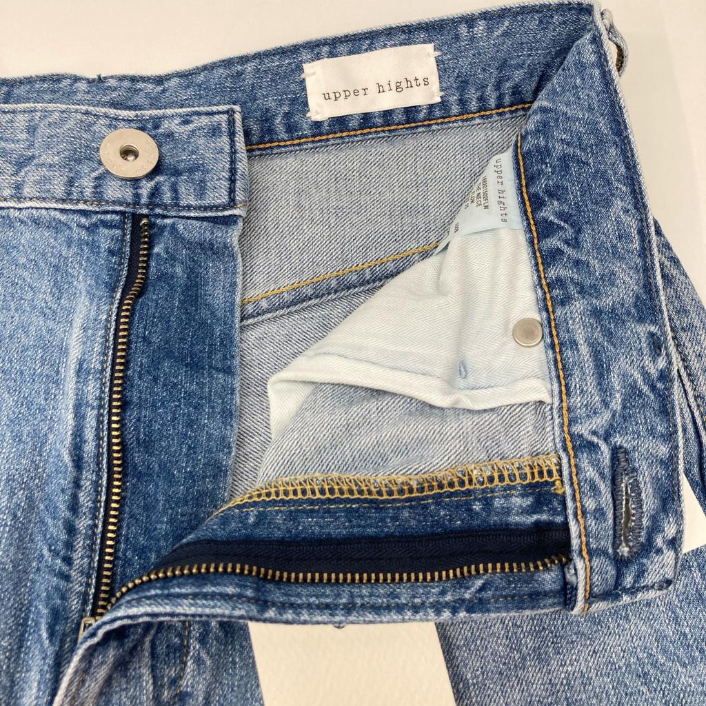 Upper Hights 188201502FLW FLOW Cobalt Cotton Zip Fly Wide Straight Denim Pants Bottoms 25 blueUsed